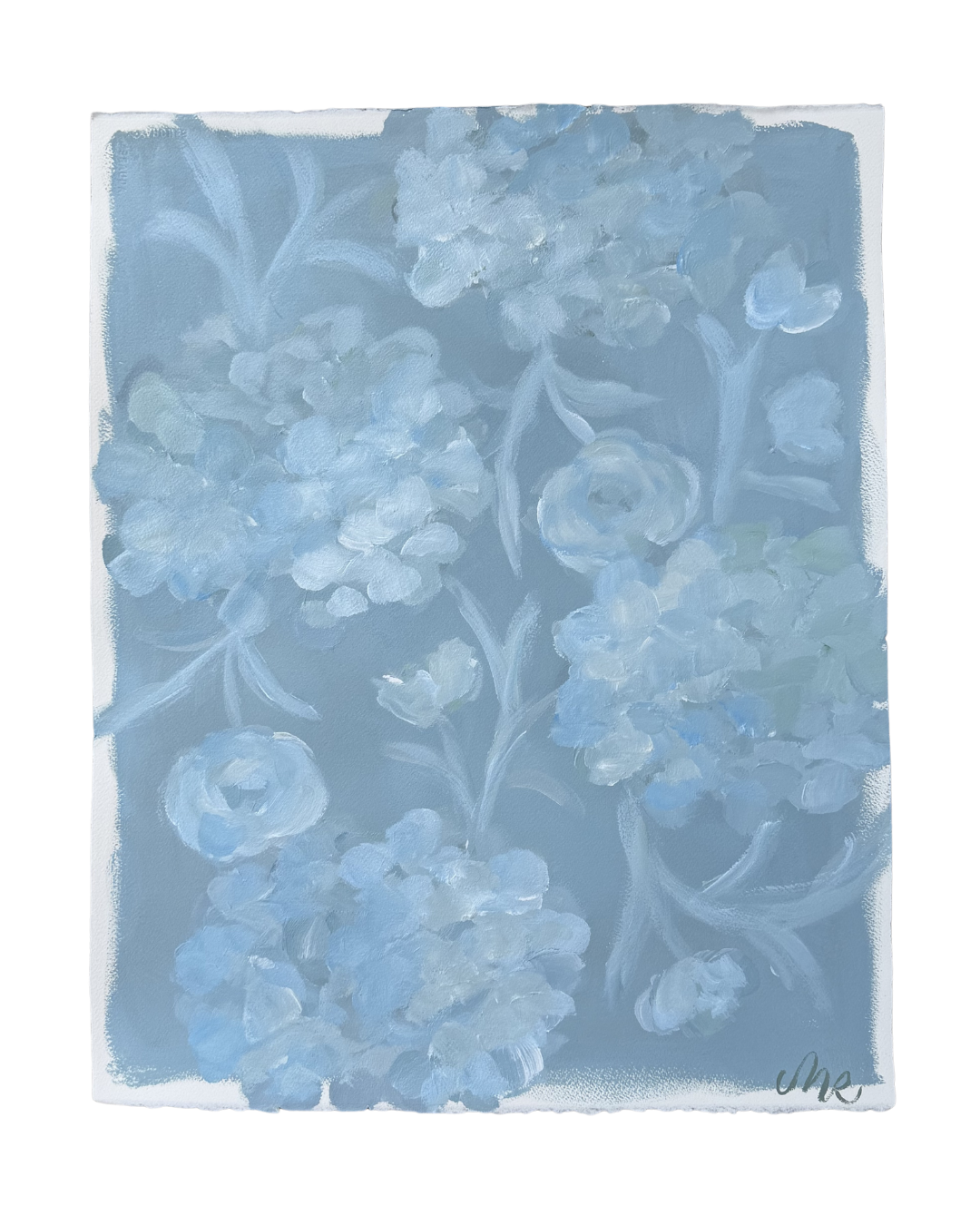16 x 20 Floral Study Blues II