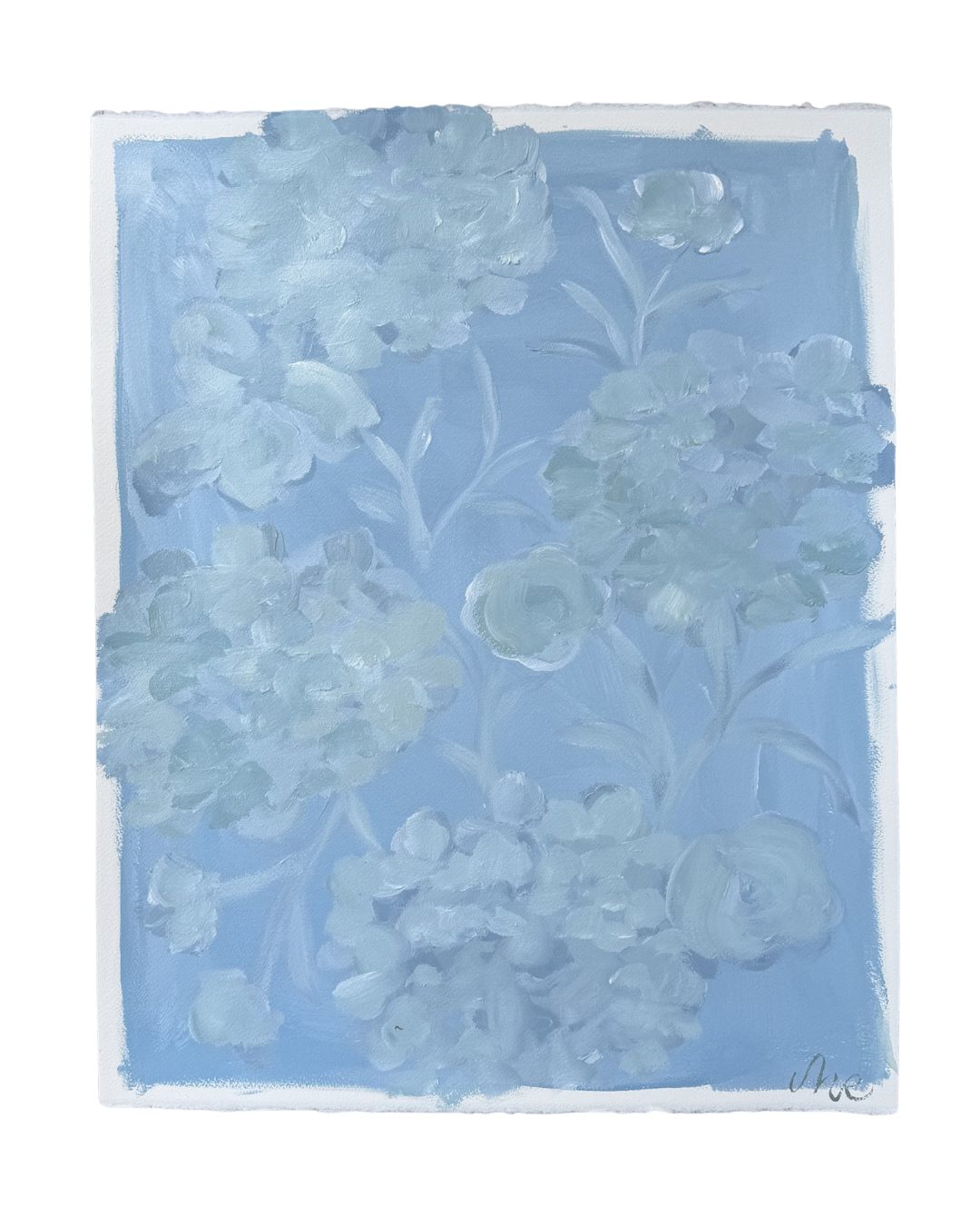 16 x 20 Floral Study Blues I